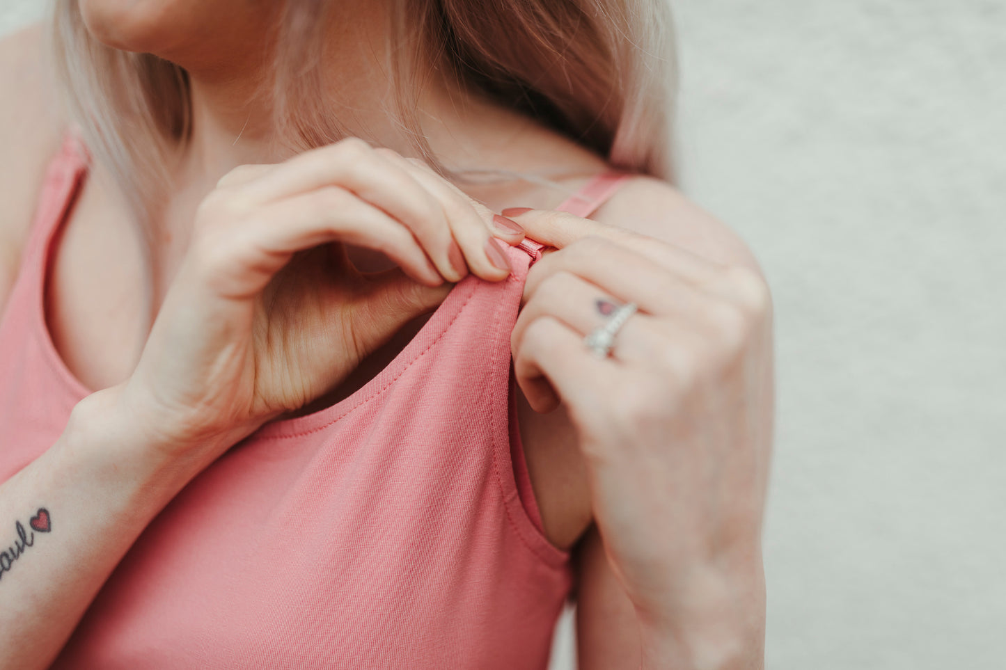 ‘Bethany’ Long Line Nursing Vest Top