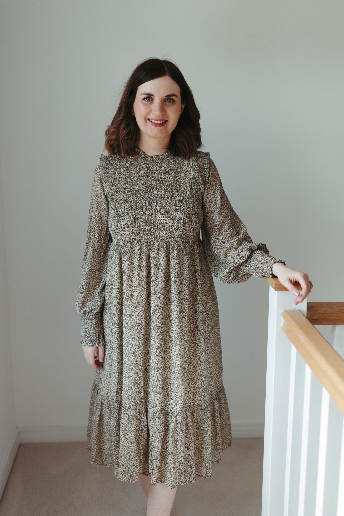 ‘Gracie’ Maternity/Nursing Midi Dress