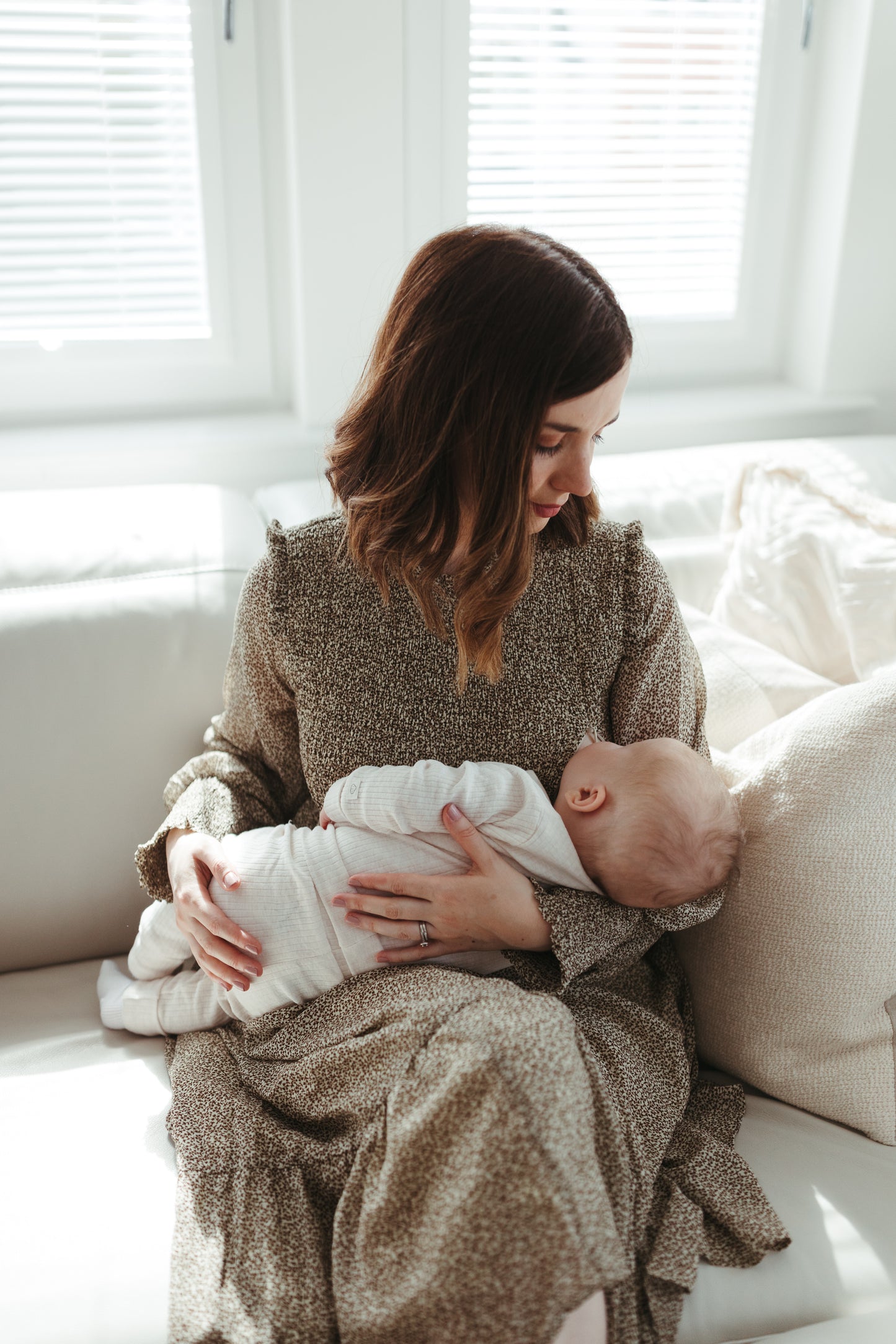 ‘Gracie’ Maternity/Nursing Midi Dress